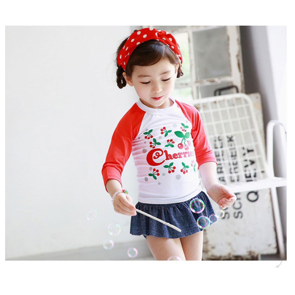 LOGU Baju renang anak Baju renang setelan rok flamingo LOGU Baju renang anak Baju renang setelan rok flamingo