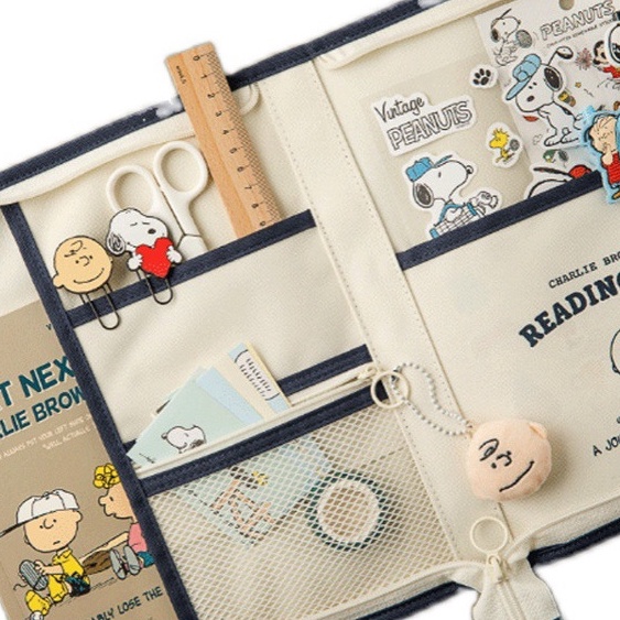 Sleeve Pouch Sarung Tas Bag Case Ipad Tab Tablet Macbook Air Pro Laptop Asus Acer Lenovo HP Huawei 11 12 13 14 15 inch Motif Gambar Kartun Cartoon Snoopy Warna Biru Navy Khaki Lucu Cute Murah Korean Model