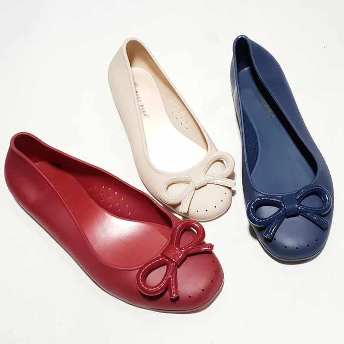 jelly shoes barabara sepatu wanita karet import flat shoes 70602ptt