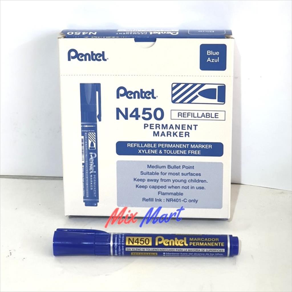 

Spidol Permanent Pentel N450 Blue Black