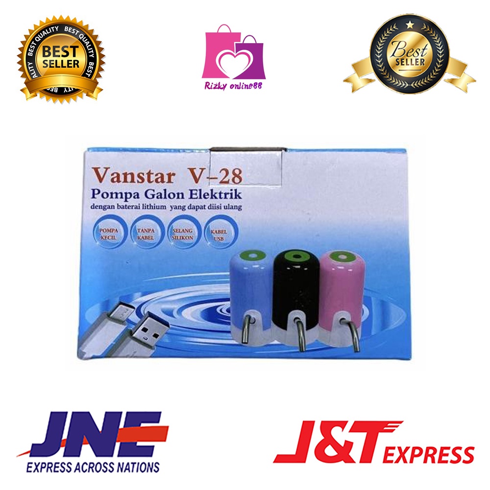 Rizkyonline88 pompa galon warna elektrik / vanstar V-28 rechargeable