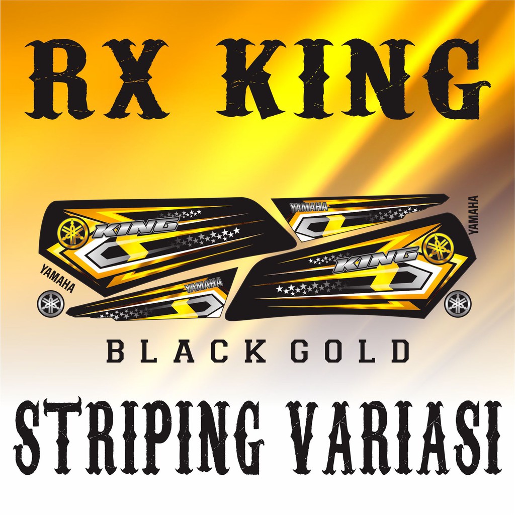 COD STRIPING YAMAHA RX KING - BLACK GOLD - VARIASI STRIPING MOTOR RX KING VARIASI