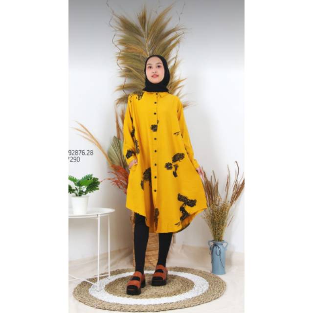 Tunik motif  silk impor