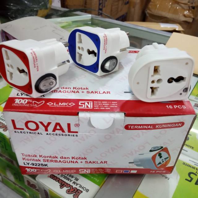 Stop kontak steker on off + saklar LY 922 LOYAL