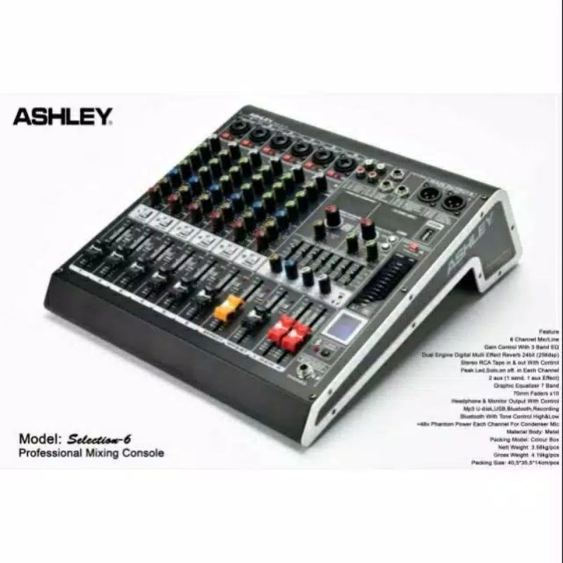 Mixer Ashley Selection 6 Original/mixer audio Ashley 6 channel
