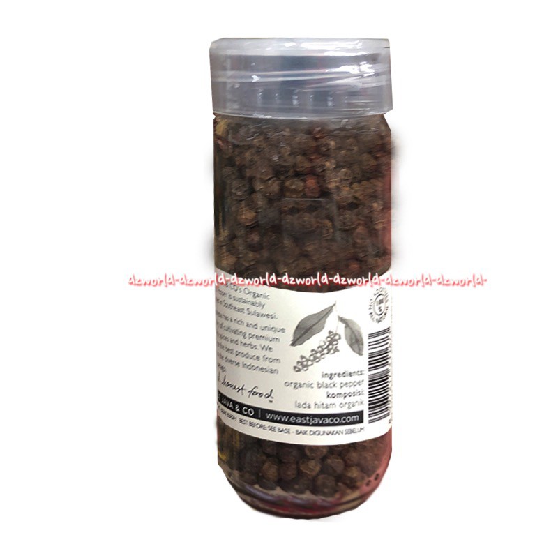 East Java Organic Whole Black Pepper Kendari Sulawesi 52gr Merica Hitam Bulat Eastjava