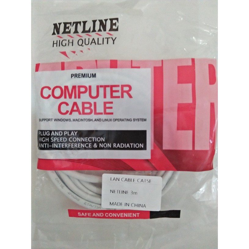 Kabel Lan 1.5M / 3M / 5M Cat 5e Kabel UTP Pabrikan 1.5 Meter / 3 Meter / 5 Meter