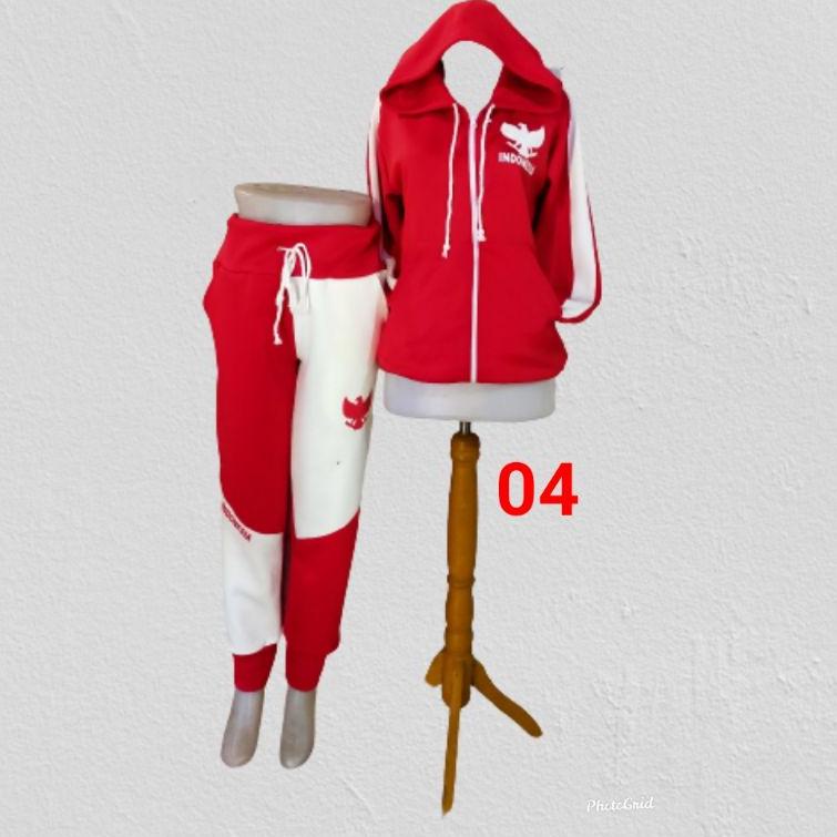 Bagus Banget.. BAJU SENAM MERAH PUTIH/BAJU SENAM INDONESIA/BAJU SENAM WANITA