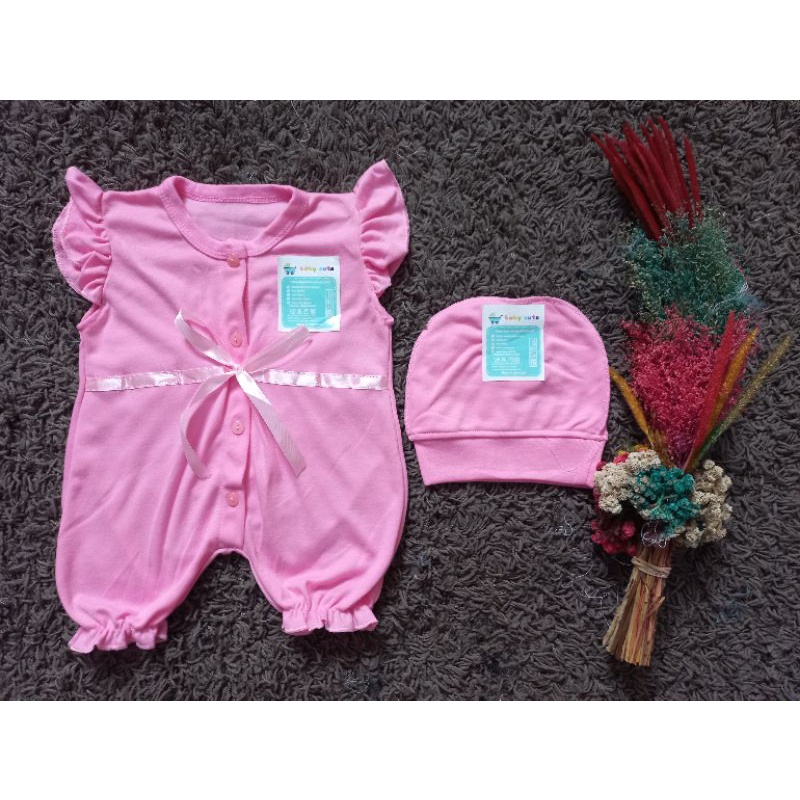 Jumper /romper bayi perempuan set Topi SNI 1set Promo 8.8