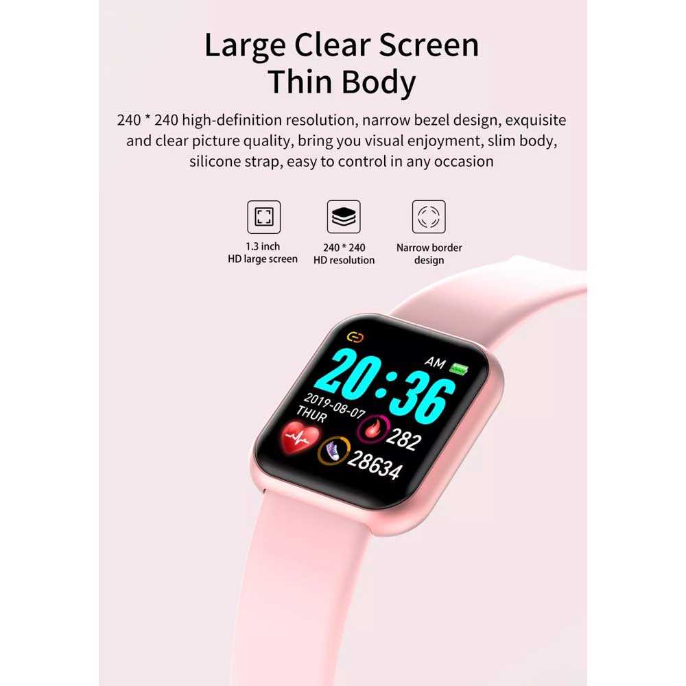 Jam Tangan Pintar Smartwatch Waterproof Sport Fitness Tracker Heart Rate SKMEI- Y68S