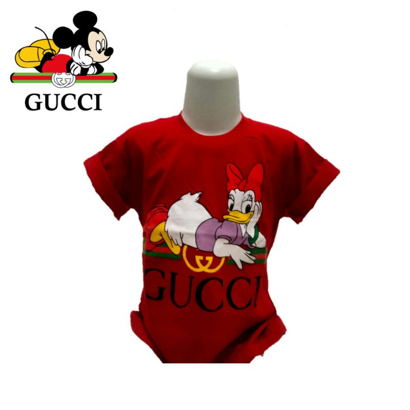 REALPIC 100% kaos cotton anak cewe 1-11th donal bebek pita bisa cod ini