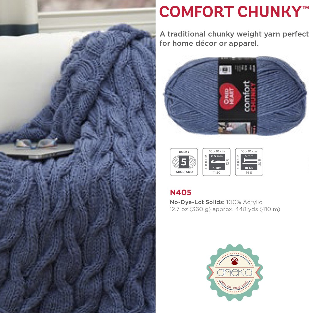 Katalog Benang Rajut Red Heart Comfort Chunky Shopee Indonesia