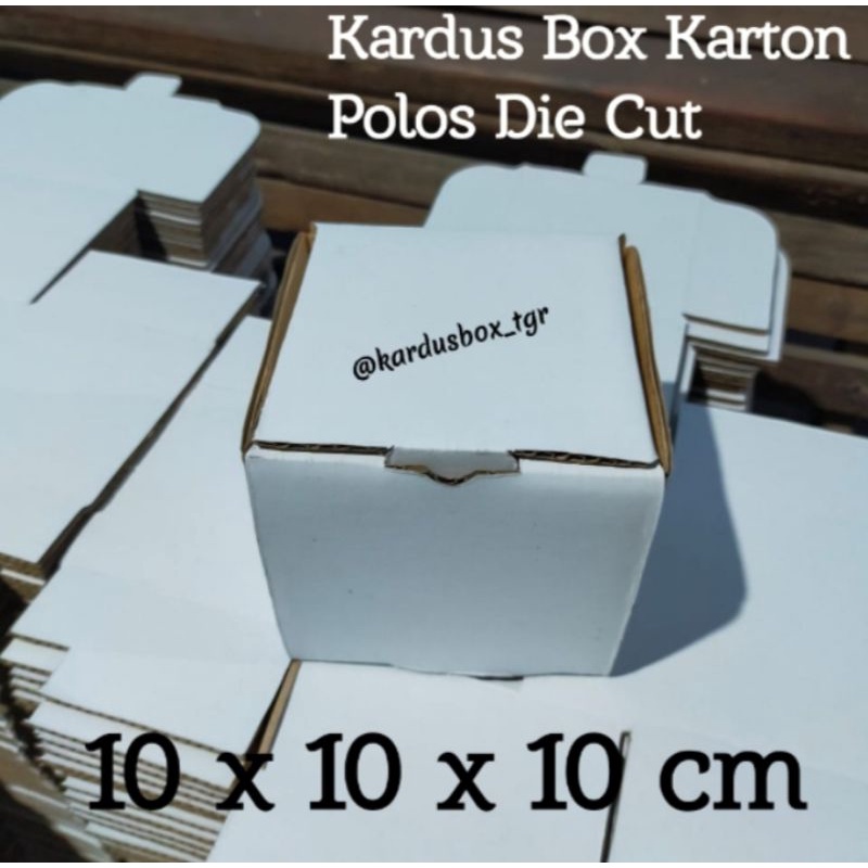 

Kardus box die cut polos uk 10x10x10cm