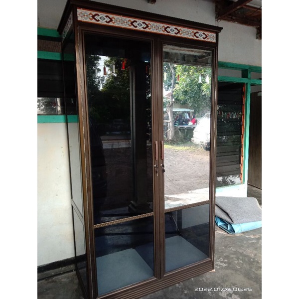 Lemari Pakaian 2 Pintu | Lemari Aluminium Kaca