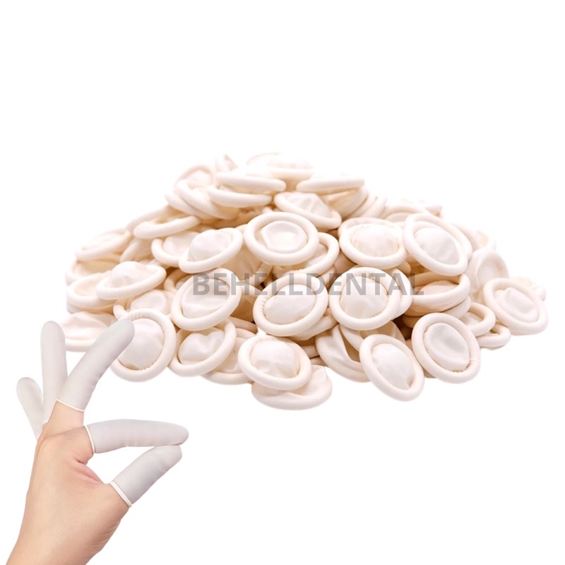 HIGH QUALITY Finger Coat Cot Coats Cots - Sarung Jari Dental Rubber Karet Latex Glove Finger Tangan Pelindung Jari Dental Ortho Original