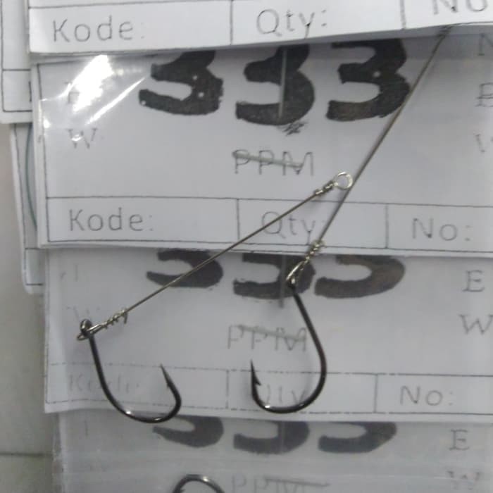 kail neklin pancing ikan bawal 1 bungkus isi 2 bukan kail cabang