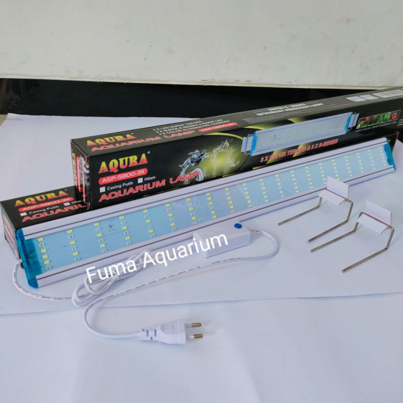 Lampu Led Aquarium 85cm AQURA ASP S800 3X mode Ganti Warna Aquarium Aquascape Super Terang