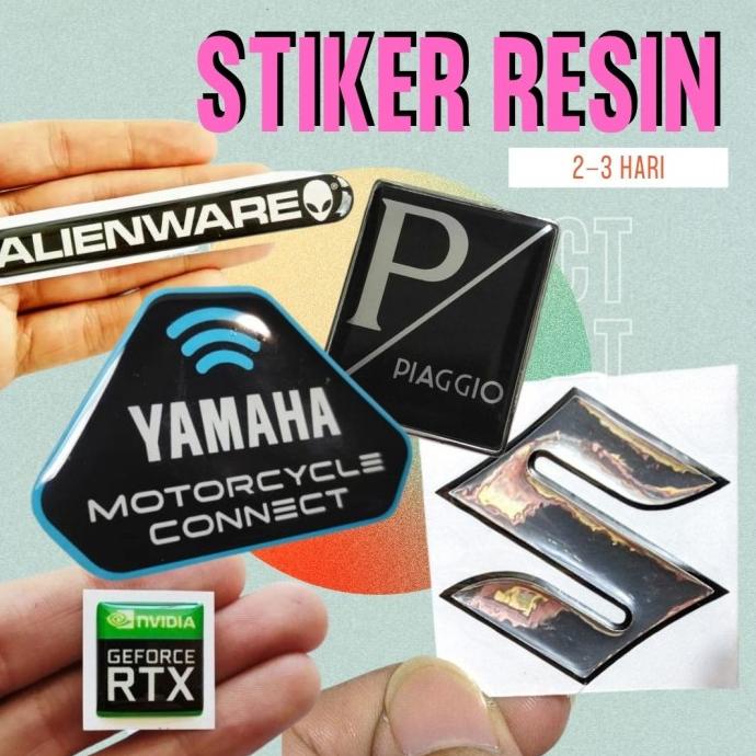 

ANDIENMALL.ID Custom Stiker Resin Timbul Lentur / Emblem Stiker Timbul / Stiker 3D