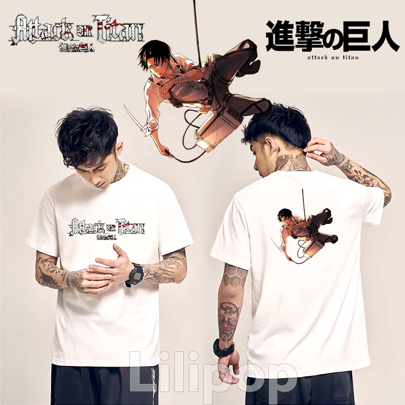 Lilipop Kaos Pria Attack On Titan Eren Yeager Baju Distro Basic Tshirt Kasual