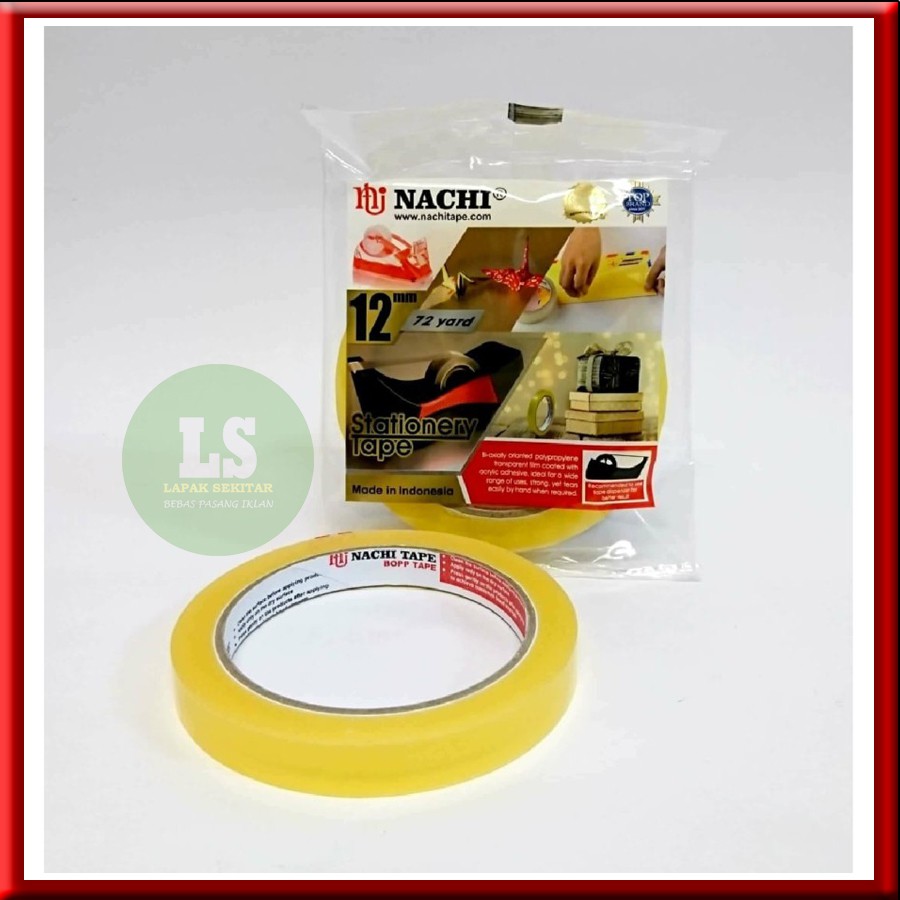 

Nachi Selotip Stationery Nachi Yellow 12 mm x 72 yard