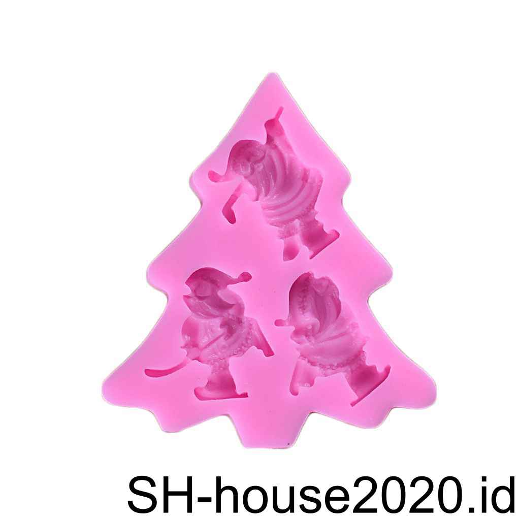 Cetakan Kue / Coklat / Sabun Bentuk Pohon Natal 3D Bahan Silikon (house2020)