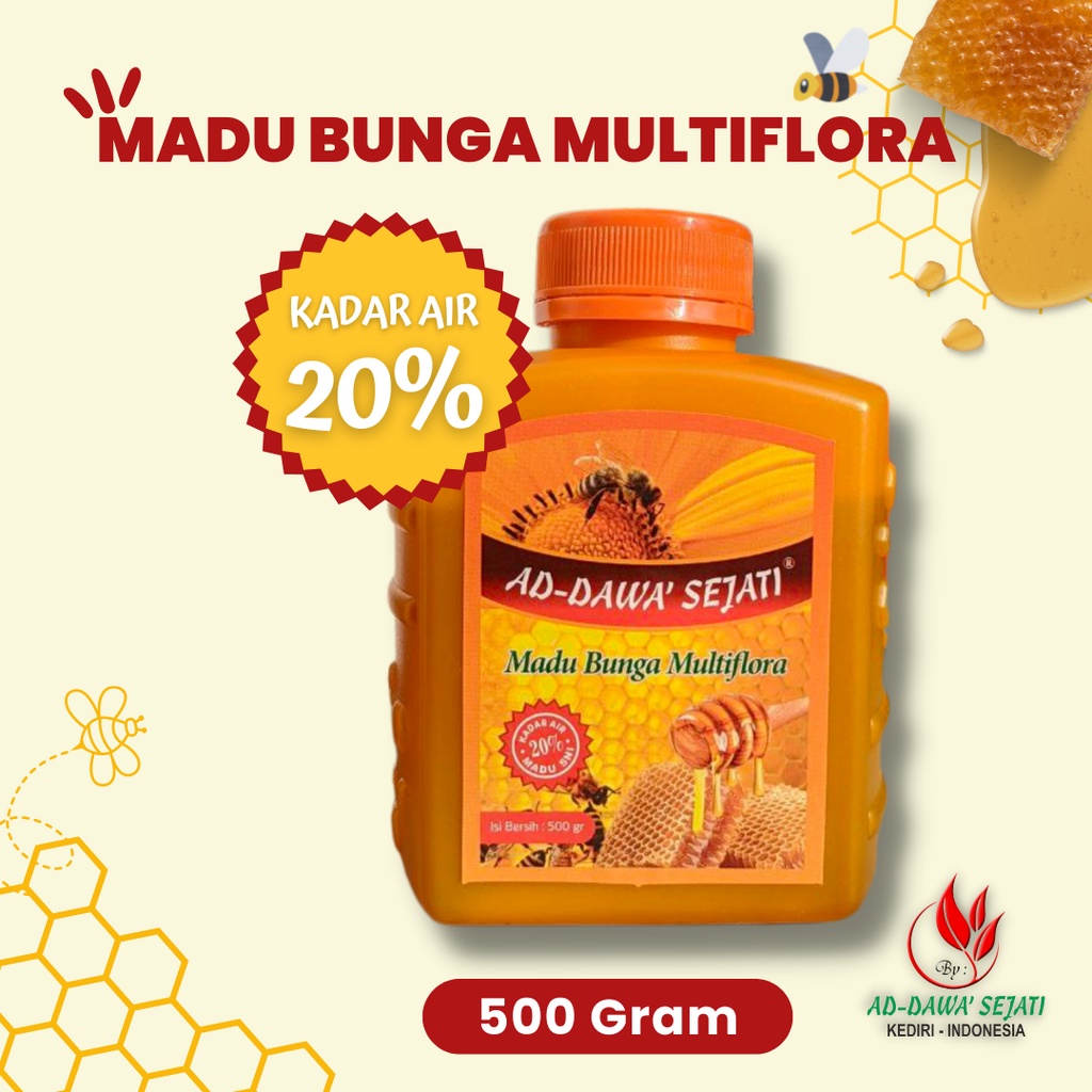 

Madu Bunga Multiflora | Madu Asli | Madu Murni | Madu Multiflora 500 Gram | Madu Addawa' Sejati