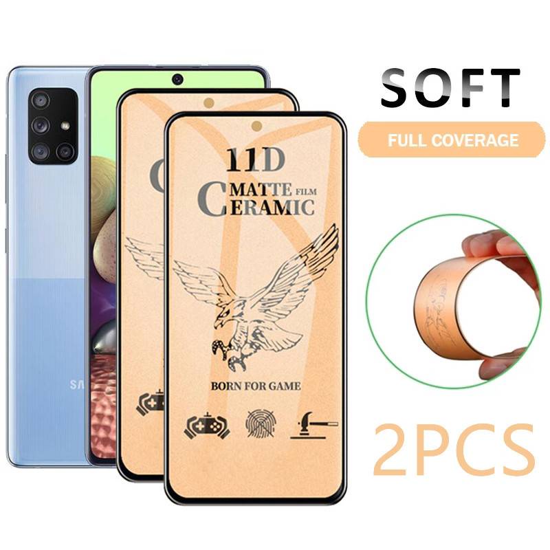 2pcs Pelindung Layar Bahan Keramik Matte Frosted Untuk Huawei Honor V40 / 30 / 30pro / 30s