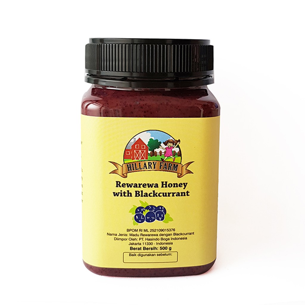 Hillary Farm Rewa Rewa Blackcurrant Honey 500gr