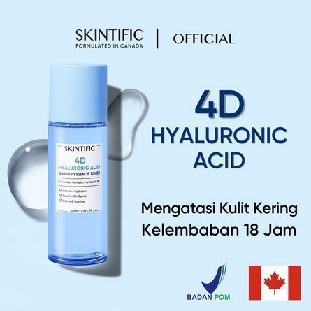 ✨ AKU MURAH ✨ Skintific 4D Hyaluronic Acid ( HA ) Barrier Essence Toner 100ml BPOM