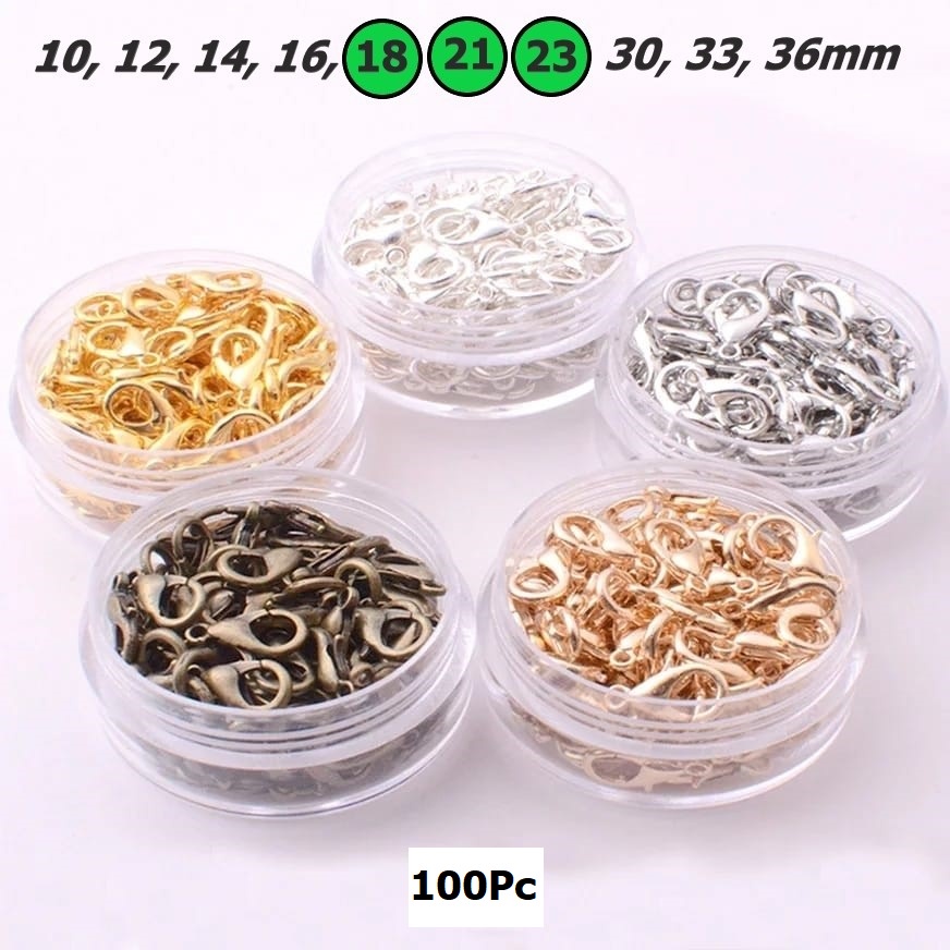 Uk 18mm(304-1) - 23mm(306) Harga/100pc Kait Lobster Kait Kalung/Kait Gelang/Kait Liontin