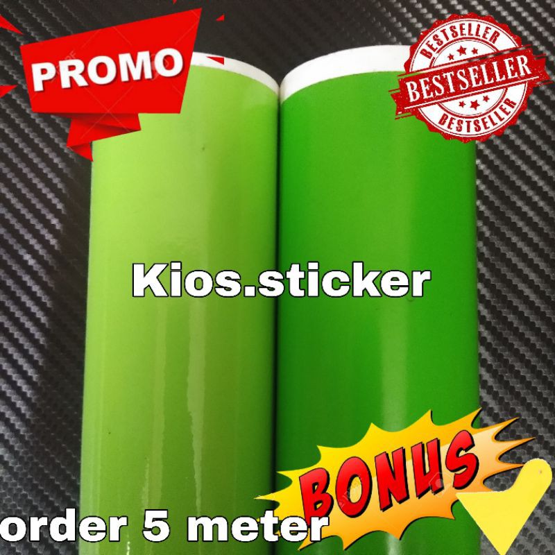STICKER SKOTLET MOTOR WARNA HIJAU / STIKER WARNA HIJAU  MUDA / STICKER HIJAU