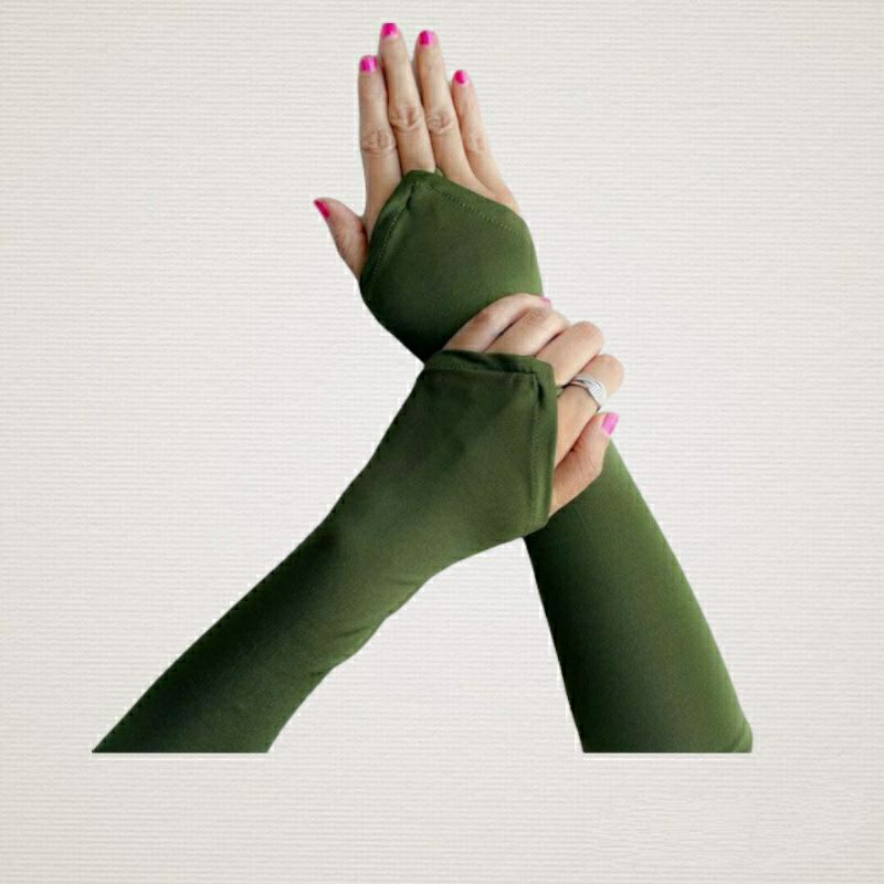 Handsock Cincin / Manset Tangan Cincin Polos Bahan Jersey