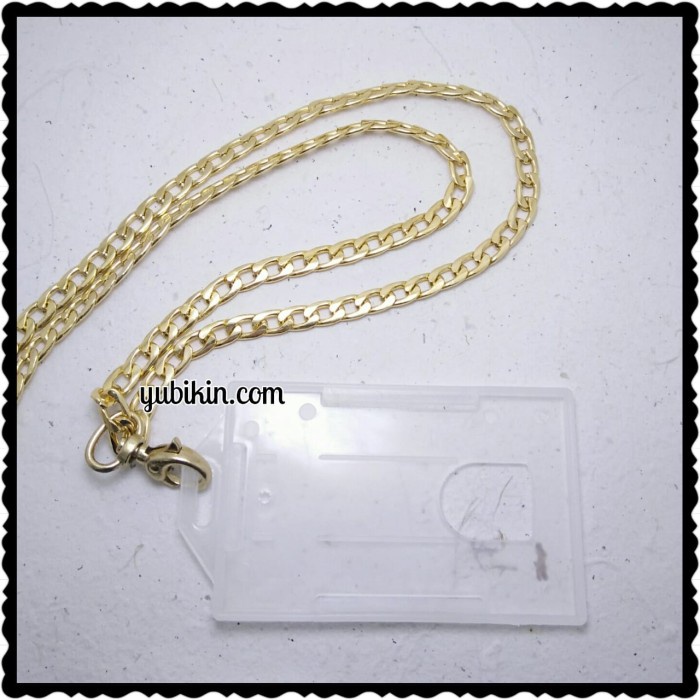 

Trendi 1 Piece Kalung Tali Id Card Lanyard Rantai Emas Aluminium Gilaa!!!