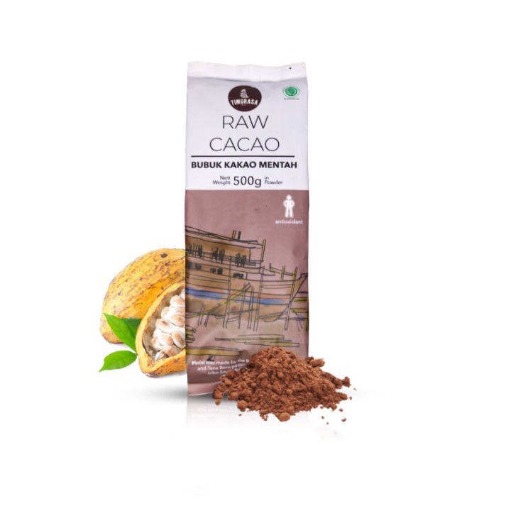 Timurasa Raw Cacao Powder 500gr - Bubuk Kakao Mentah 500gr