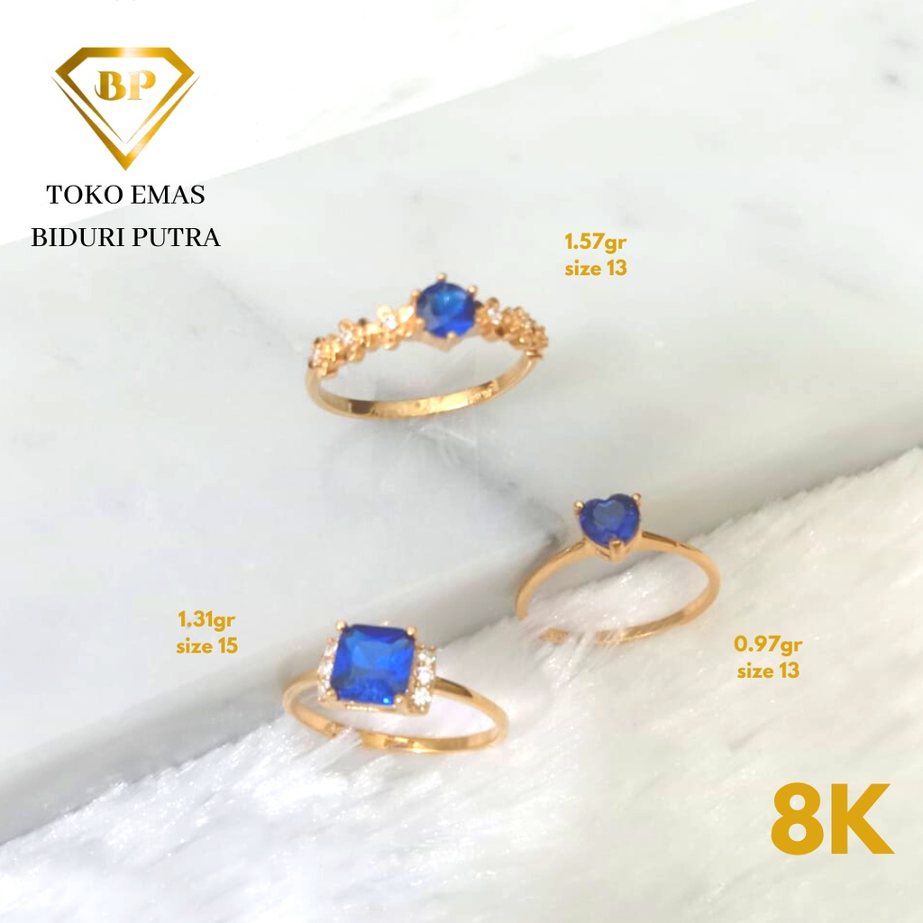 CINCIN VARIASI MATA PERHIASAN EMAS ASLI KADAR 8K/375 toko emas biduri putra