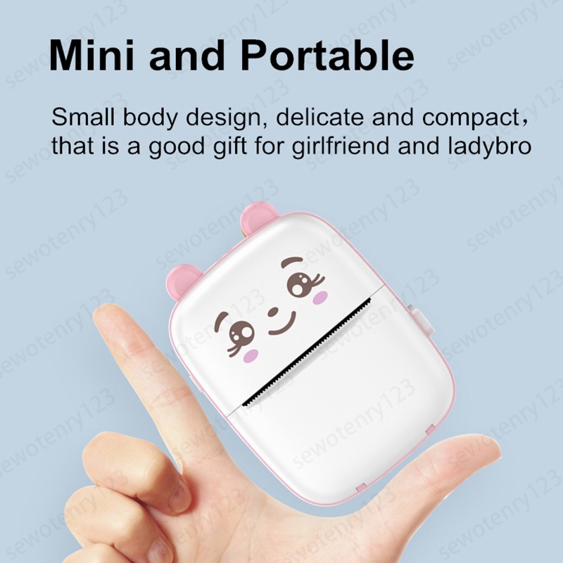 COD Mini Thermal Printer Bluetooth Printer Portable Tanpa Tinta  Termal Printer Label Receipt Barcode Printer