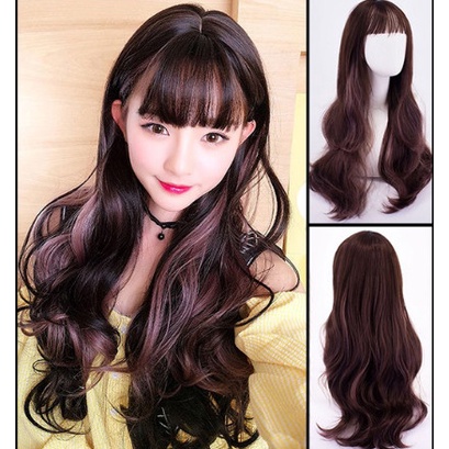 Rambut Palsu / Wig Panjang Keriting Bergelombang BLONDE