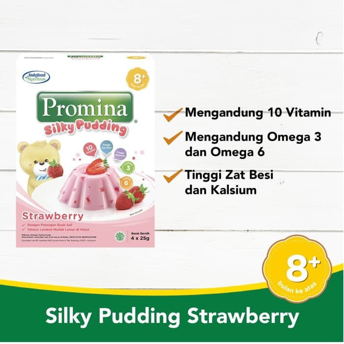 Promina Silky Pudding 8-9bln++ Strawberry / Chocolate 100gr PUDING SUSU BAYI-BAYI ONLINE SHOP