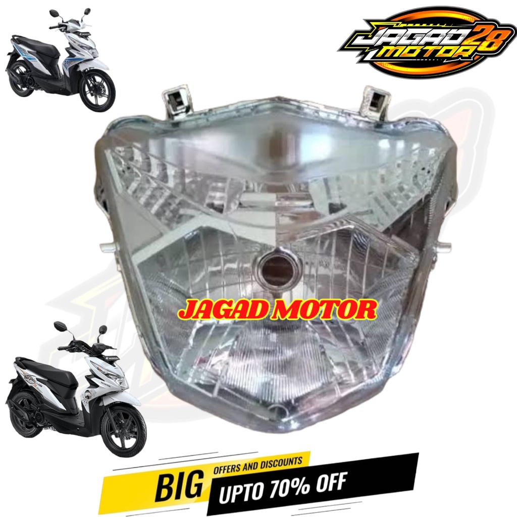 Reflektor Lampu Depan Honda Beat New Esp Beat Street 2016 2017 2018 2019 / Reflektor Plus Mika Lampu Depan Beat New Esp Beat Street 2016 2017 2018 2019 / Lampu Depan Beat New Esp Beat Street 2016 2017 2018 2019