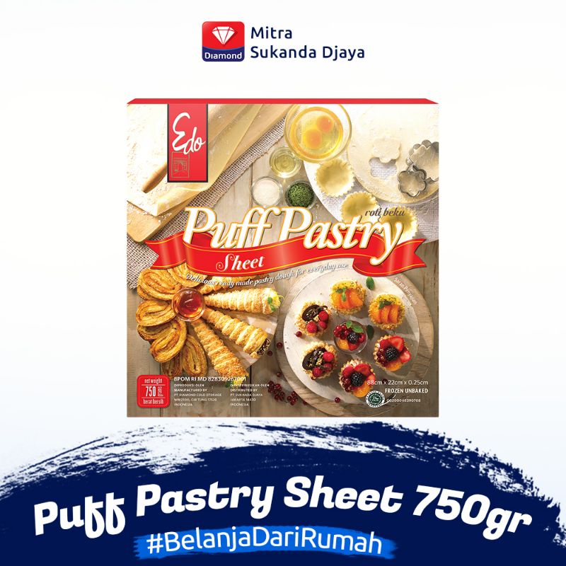

EDO Puff Pastry Sheet 750 Gram