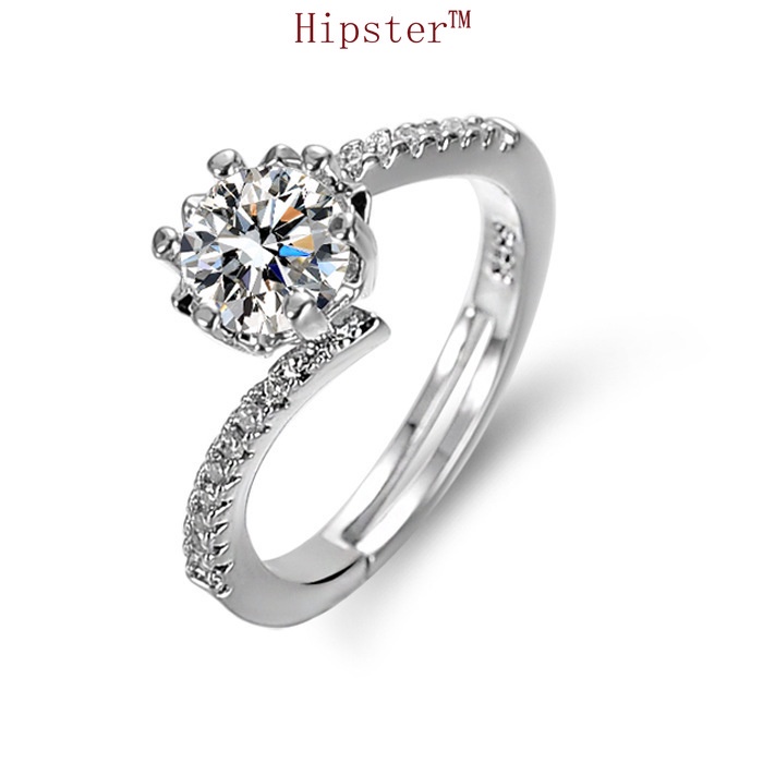 Hot Sale Fashion Cross Elegant Beautiful Snowflake Heart Moissanite Ring