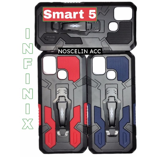 Infinix Smart 5 Casing Transformers Robot untuk Infinix smart 5 Case Standing & Clip Belt