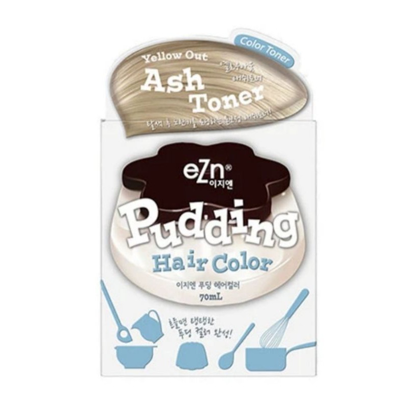 EZN PUDDING HAIR COLOR YELLOW OUT ASH TONER (70ml) Original Korea 100%