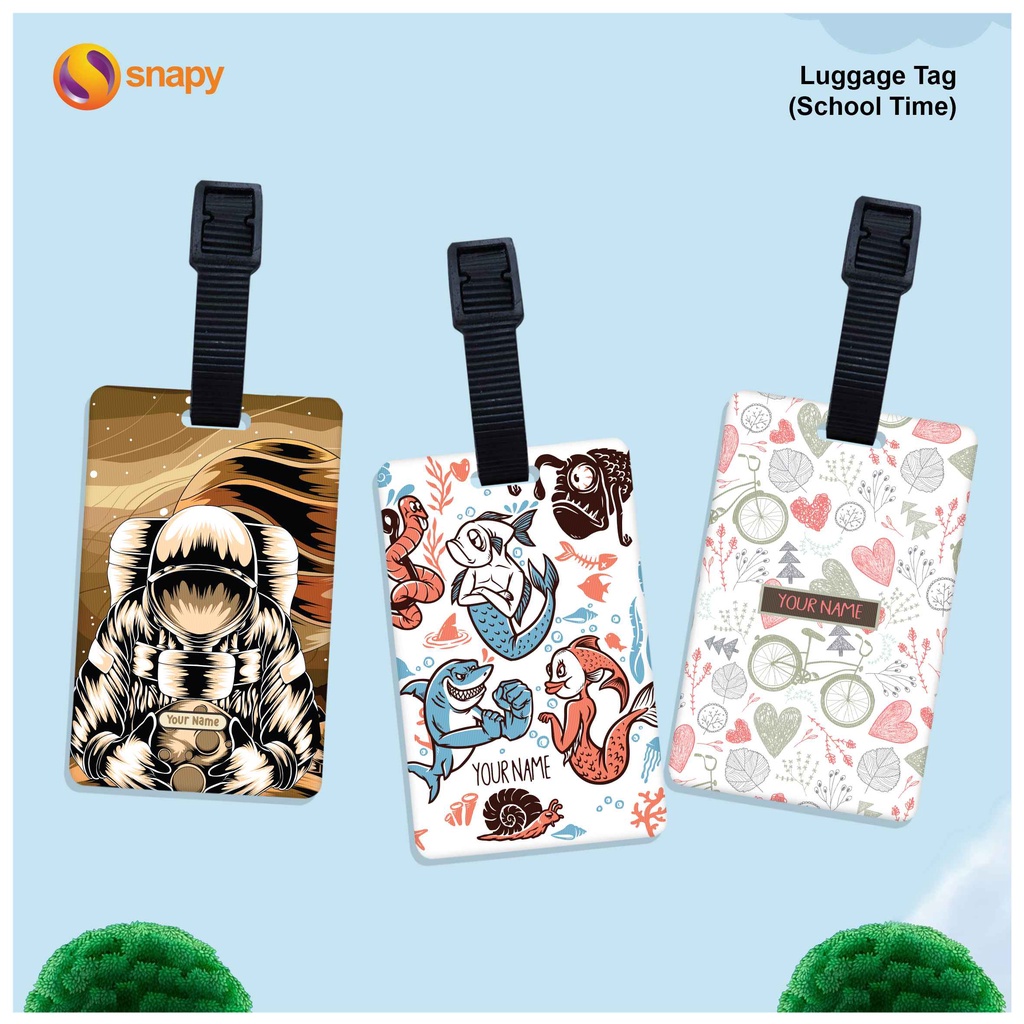 Snapy - Luggage Tag Name Tag Tas Label Koper Nama Id Card Tas Custom Acrylic