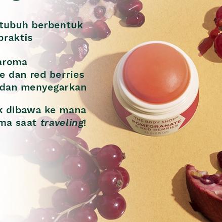 ➩ The Body Shop Pomegranate & Redberry Solid Fragrance 4.5gr ✤