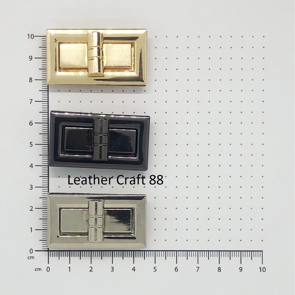 Kunci Tas Kotak/ Kunci Putar / Kancing Putar 4,5 cm