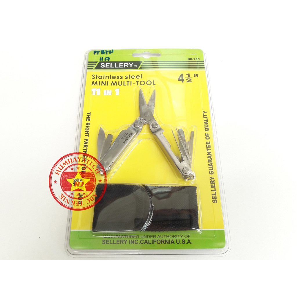 Pisau Multifungsi Mini 11in1 Sellery / Pisau Lipat 88-711 Sellery
