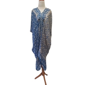 Kaftan batik. Kaftan batik viscose semi sutra lembut batik cap manual variasi motif