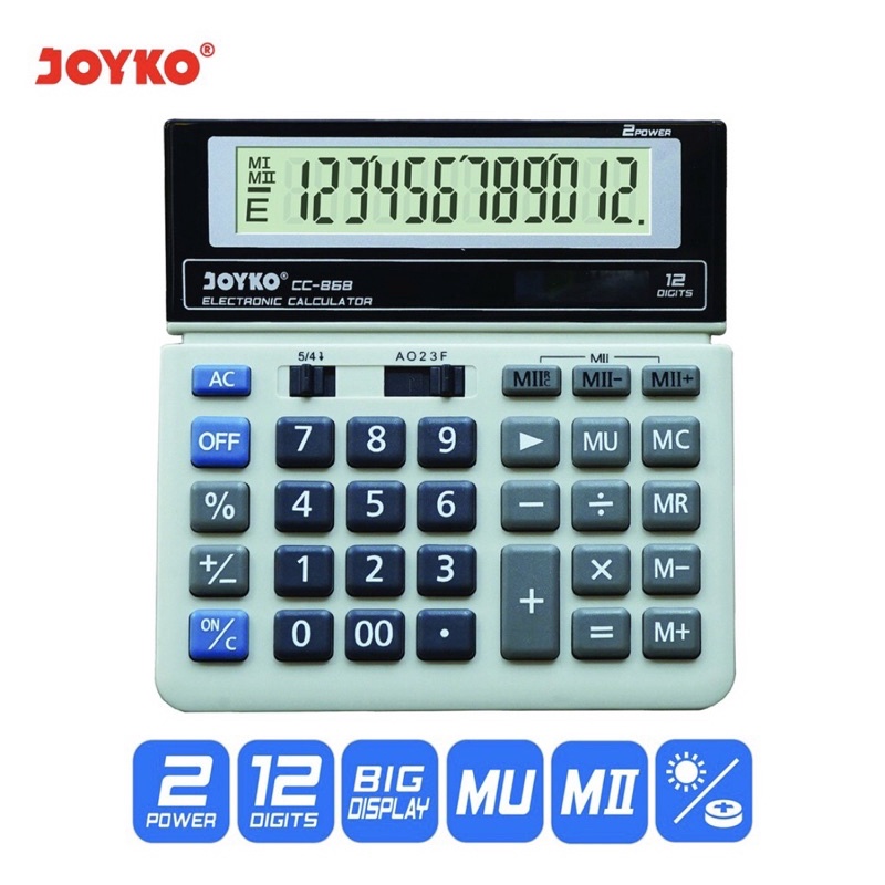 

KALKULATOR MEREK JOYKO CC-868 12 DIGIT