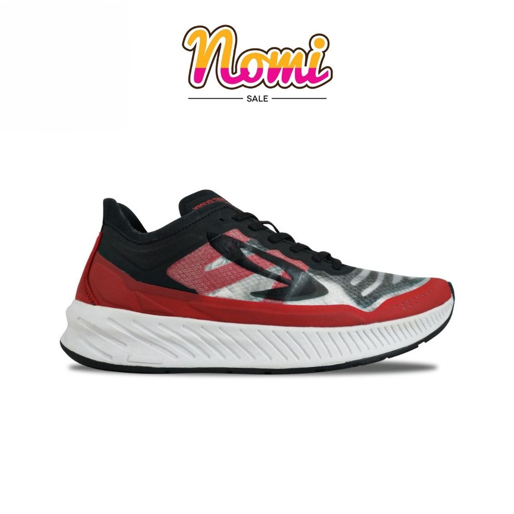 910 Nineten Geist Ekiden Elite Sepatu Running - Hitam/Merah/Putih